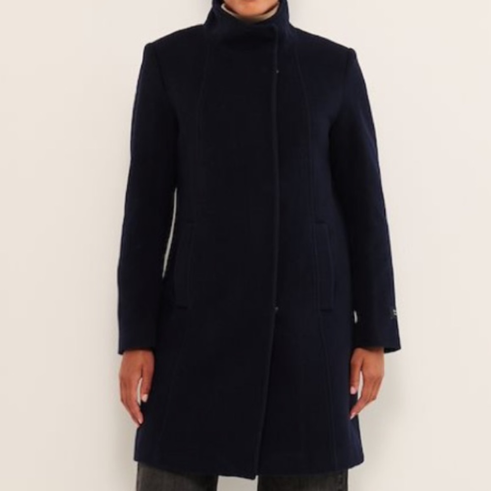 Part Two Wool Blend Night Sky Navy Blue Isabella Outerwear Jacket Size 4.